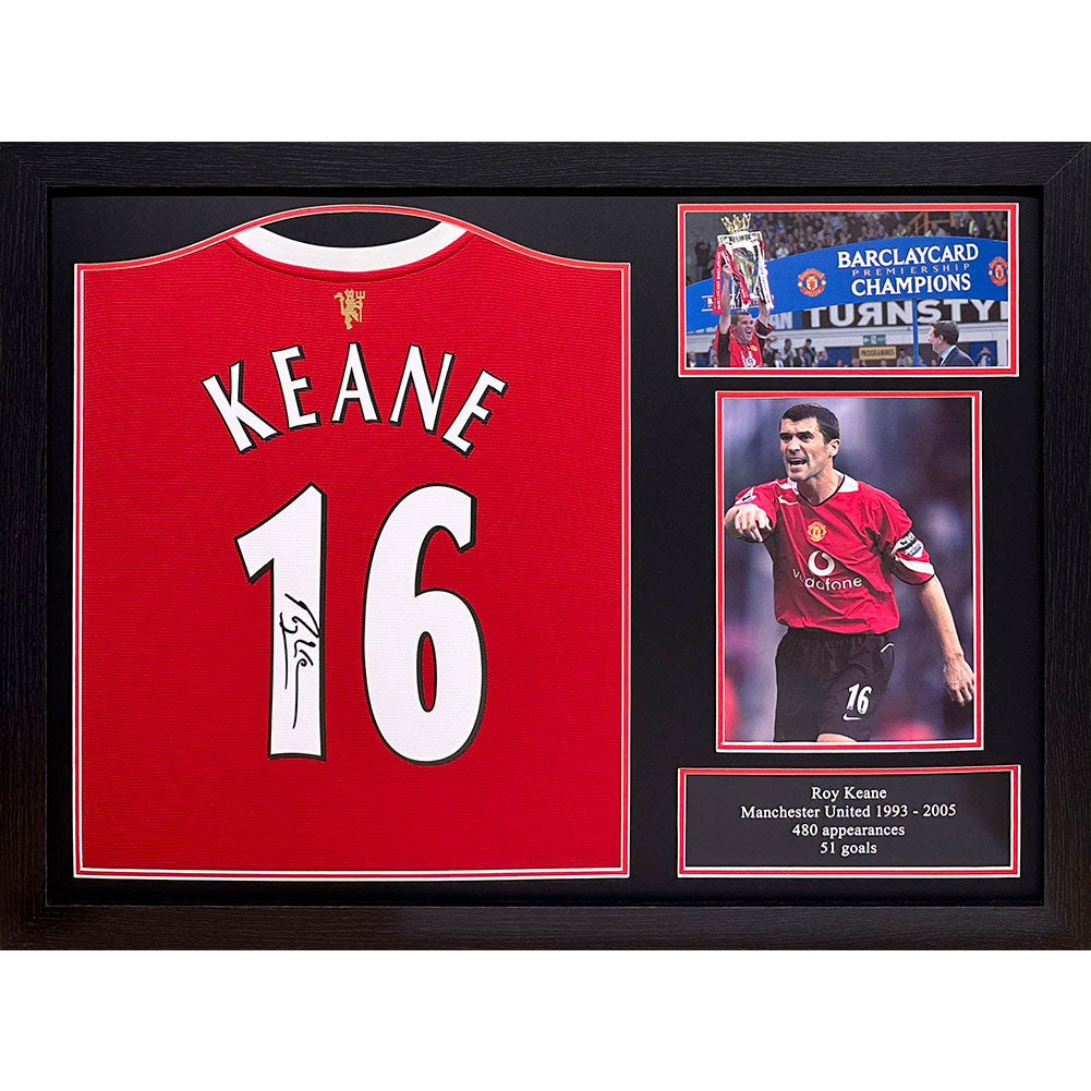 View Manchester United FC Keane Signed Shirt Framed information