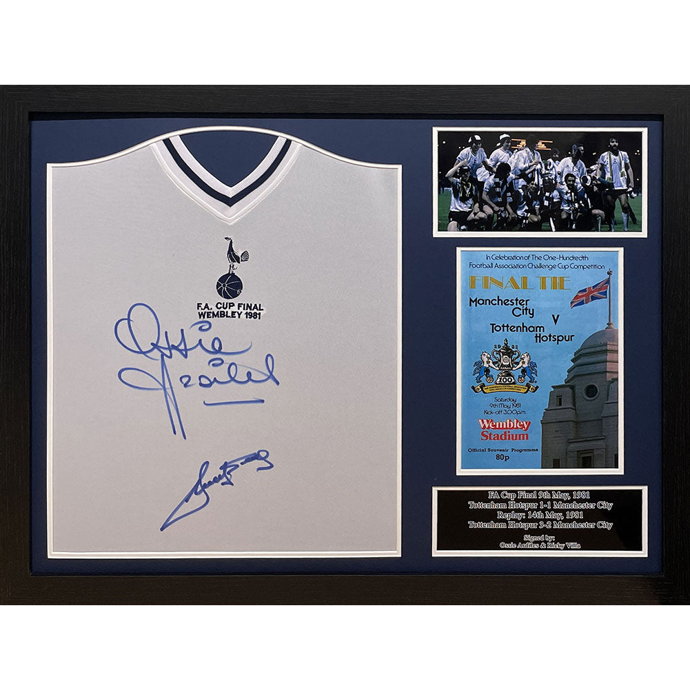 View Tottenham Hotspur FC 1981 Ardiles Villa Signed Shirts Dual Framed information
