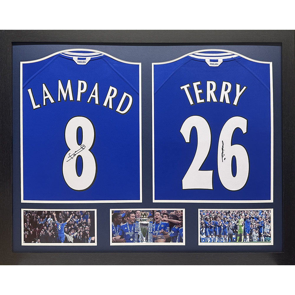 View Chelsea FC Lampard Terry Signed Shirts Dual Framed information