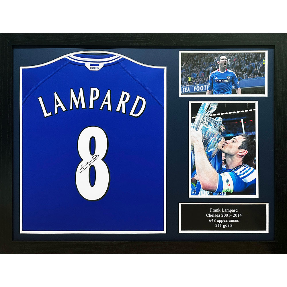 View Chelsea FC Lampard Signed Shirt Framed information