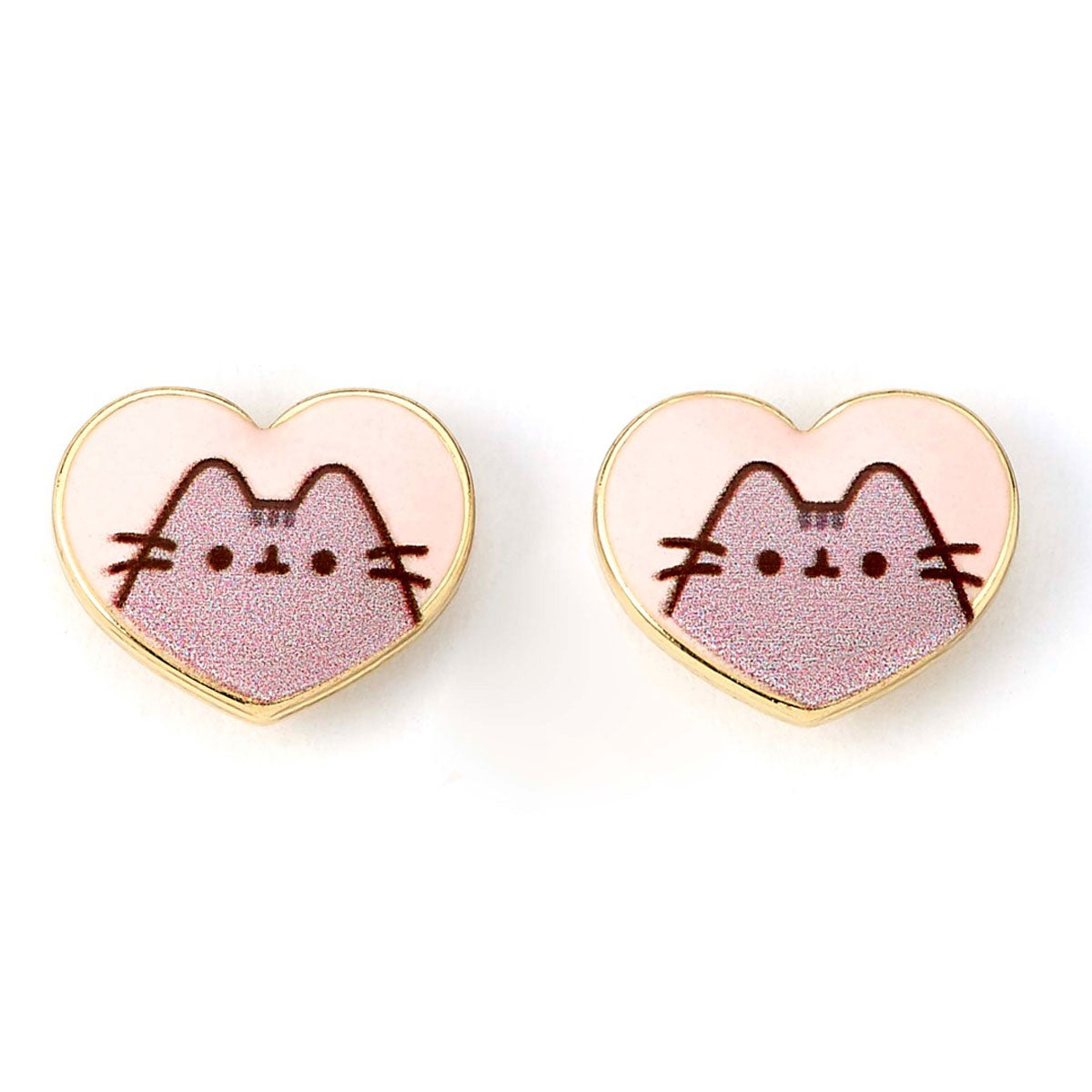 View Pusheen Gold Plated Heart Earrings information