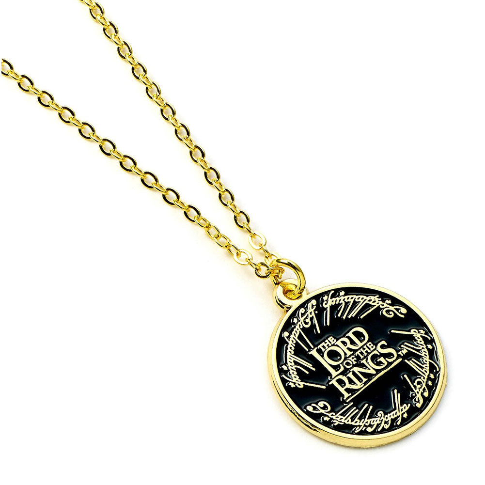 View The Lord Of The Rings Gold Plated Necklace Logo information