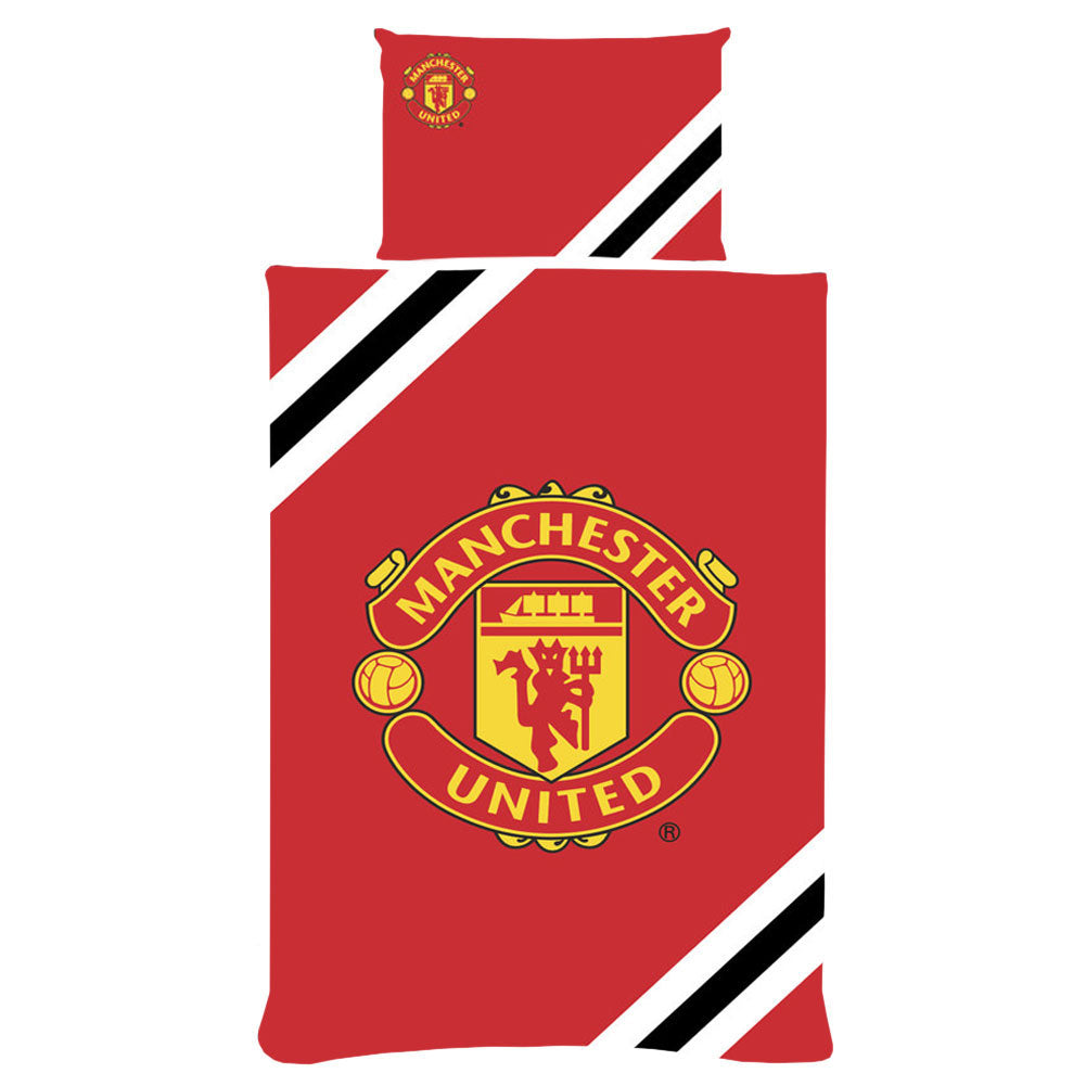View Manchester United FC Core Stripe Single Duvet Set information