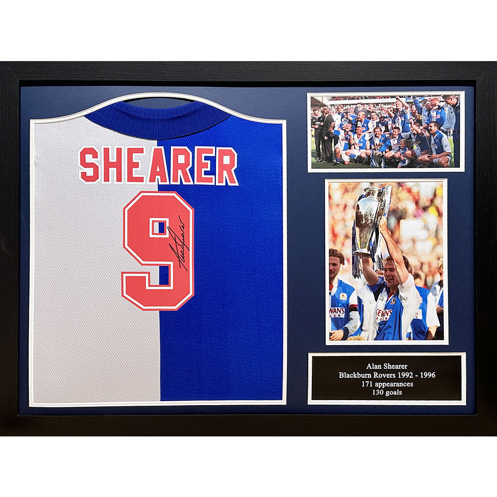View Blackburn Rovers FC Shearer Signed Shirt Framed information