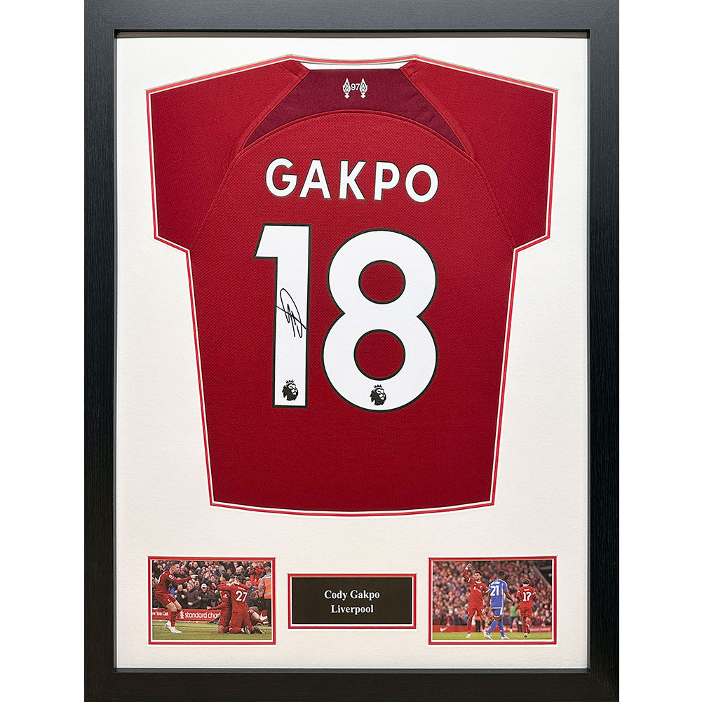 View Liverpool FC Gapko Signed Shirt Framed information