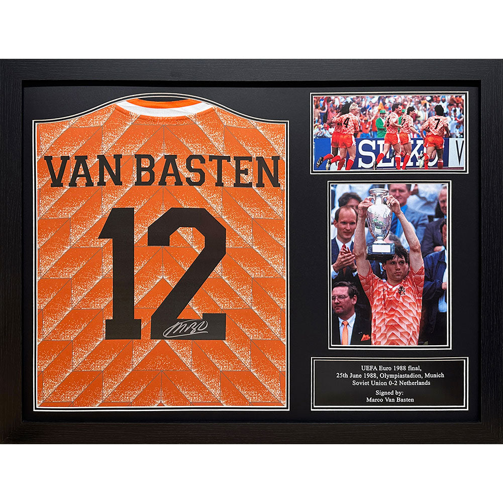 View Netherlands Van Basten Retro Signed Shirt Framed information