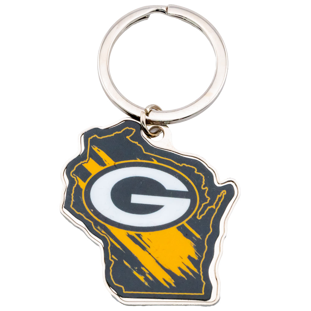 View Green Bay Packers State Shape Keyring information