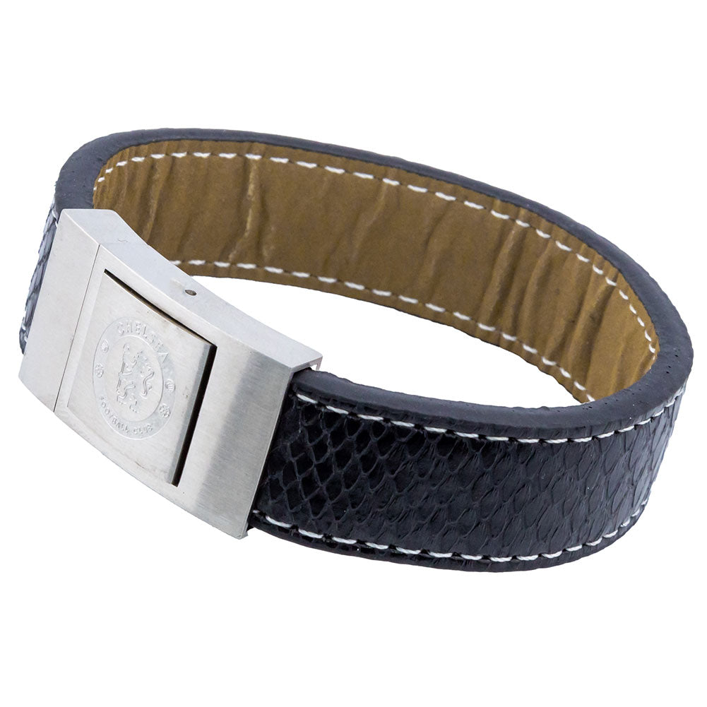 View Chelsea FC Stitched Leather Bracelet information