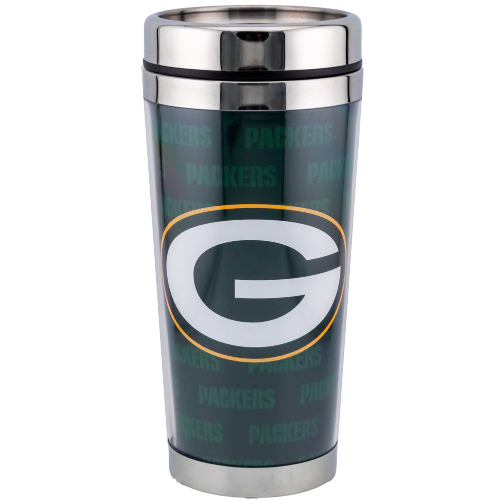 View Green Bay Packers Full Wrap Travel Mug information