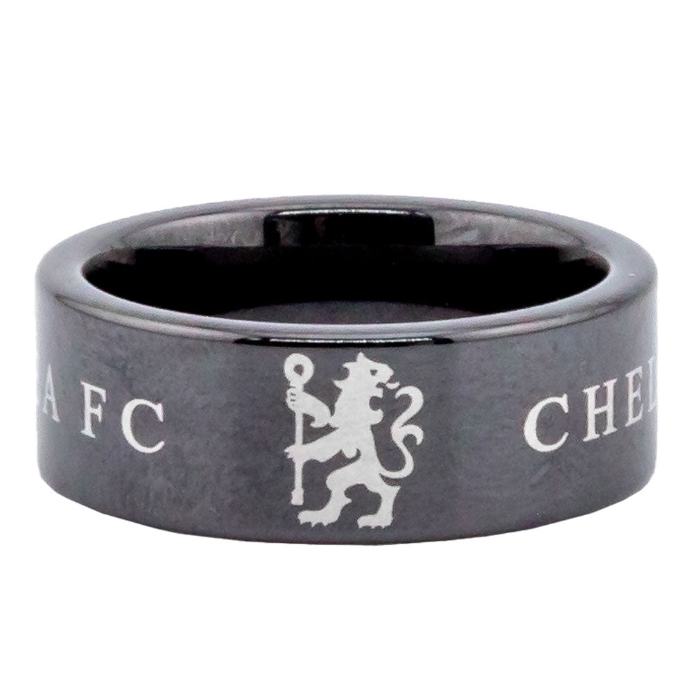 View Chelsea FC Black Ceramic Ring Medium information