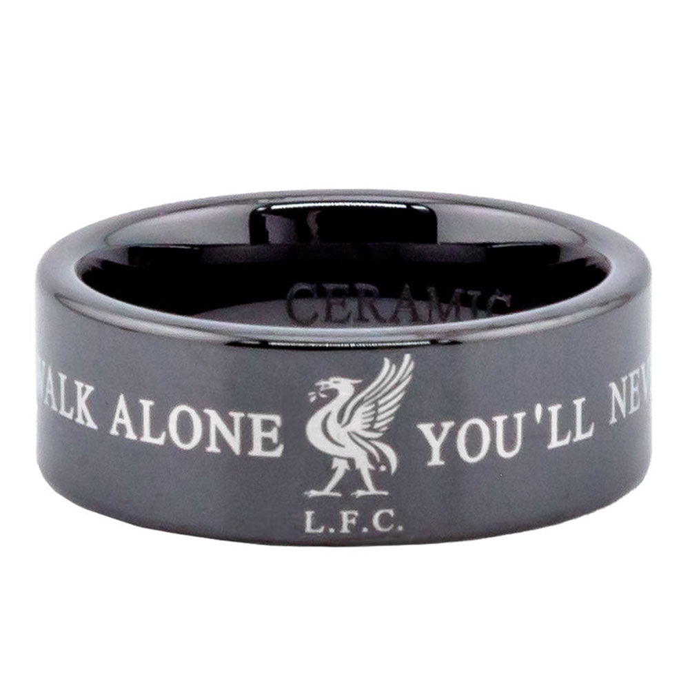 View Liverpool FC Black Ceramic Ring Medium information