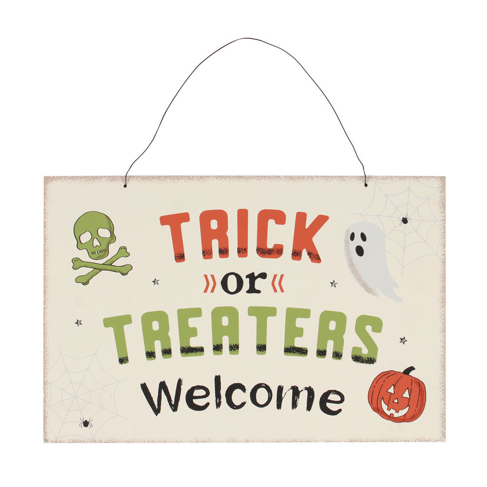 View Trick or Treaters Welcome Hanging Sign information