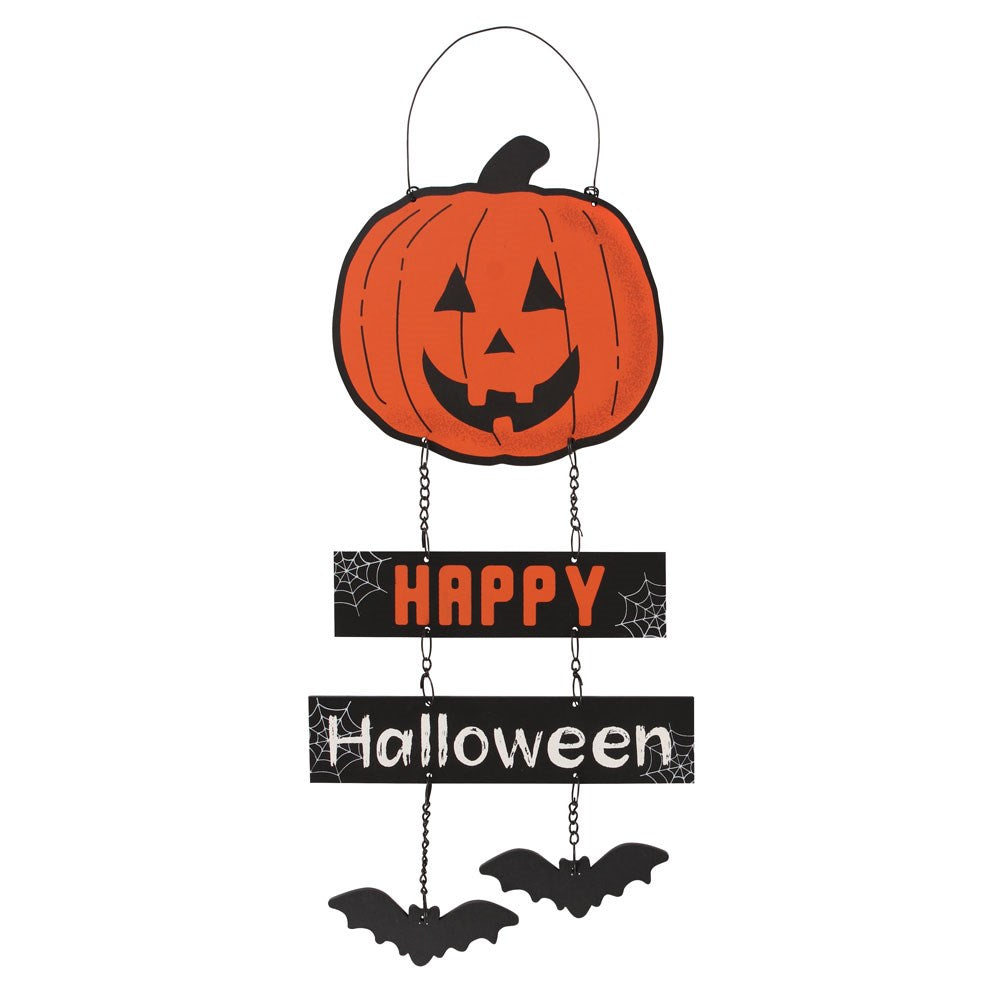 View Happy Halloween Pumpkin Chain Sign information