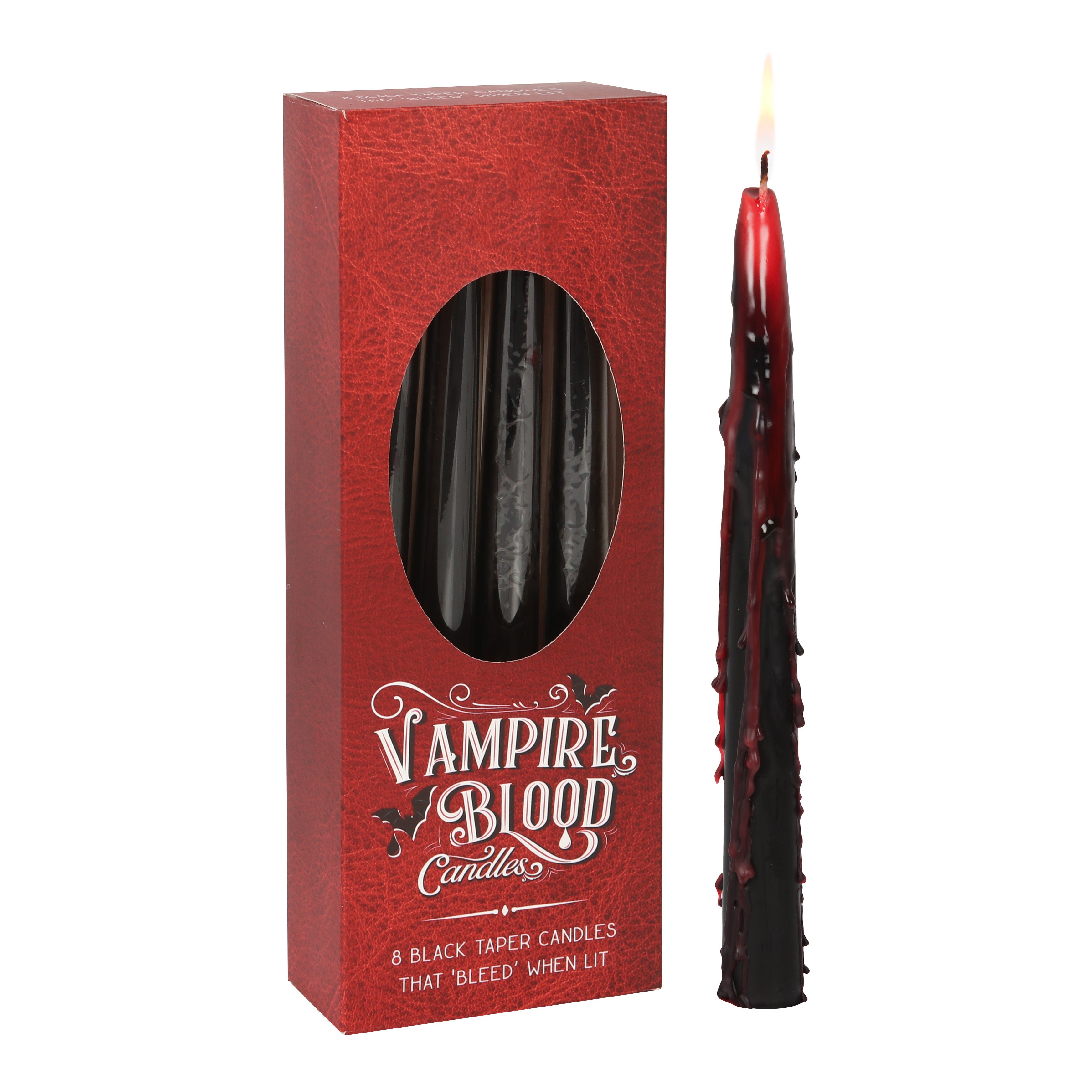 View Set of 8 Vampire Blood Taper Candles information