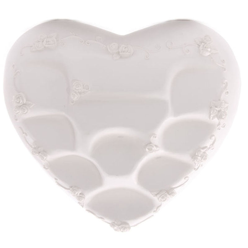 View Cute Novelty White Heart Shaped Tiered Display Stand information