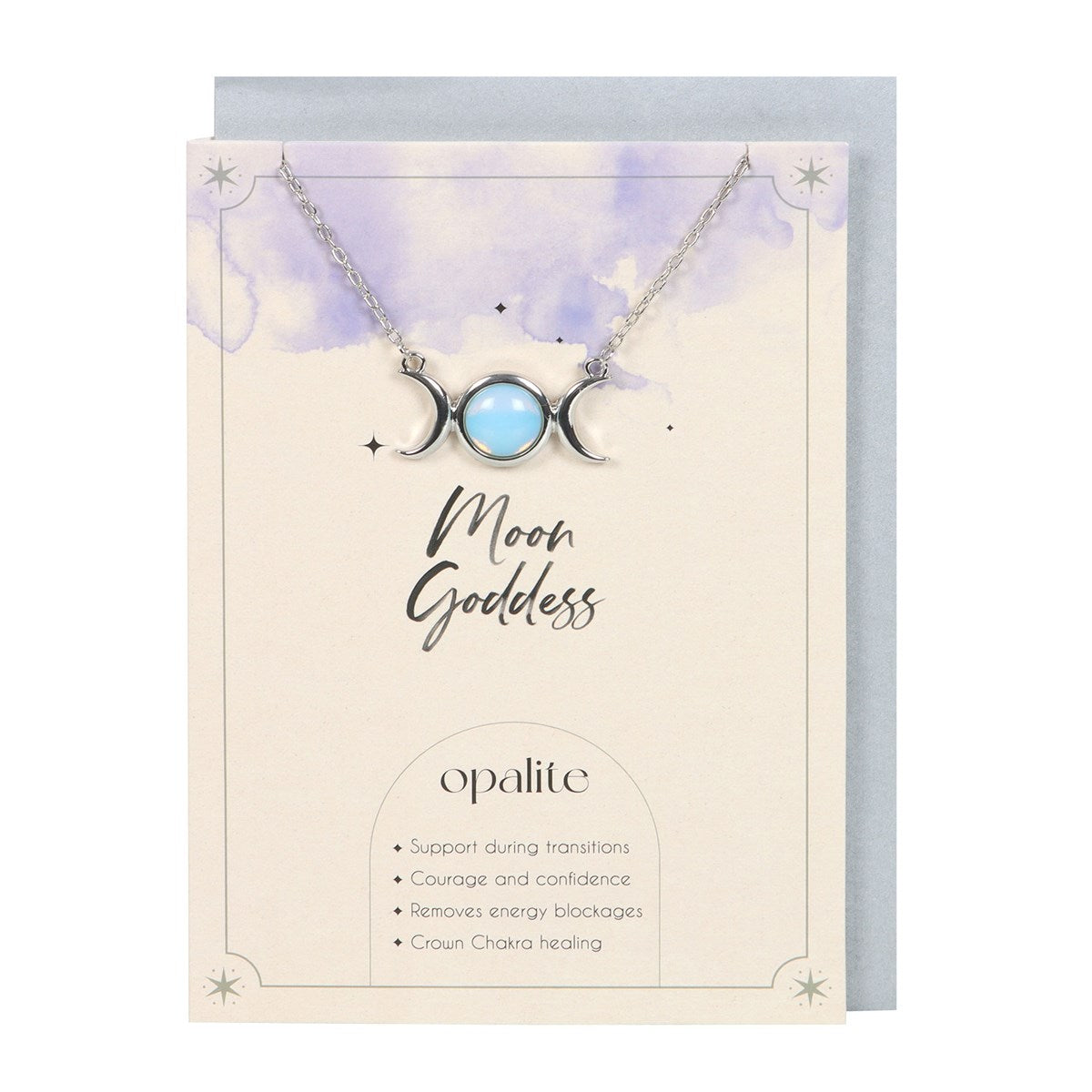 View Opalite Triple Moon Necklace Card information