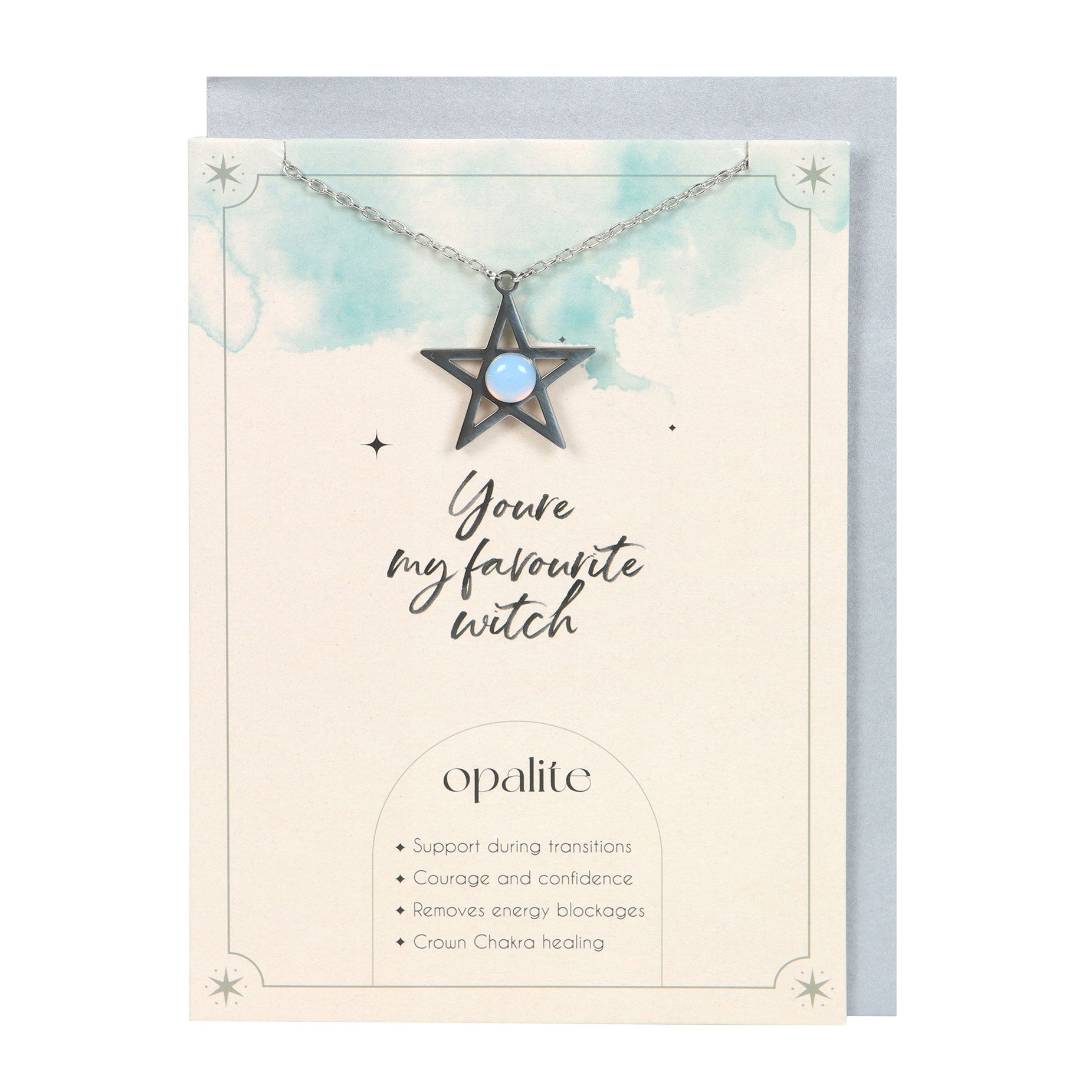 View Opalite Star Necklace Card information
