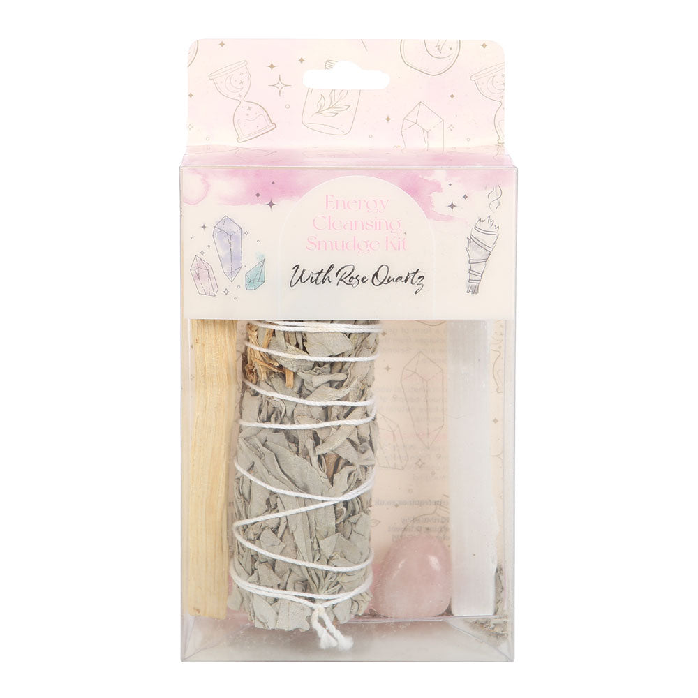 View Smudge Kit with Rose Quartz Crystal information
