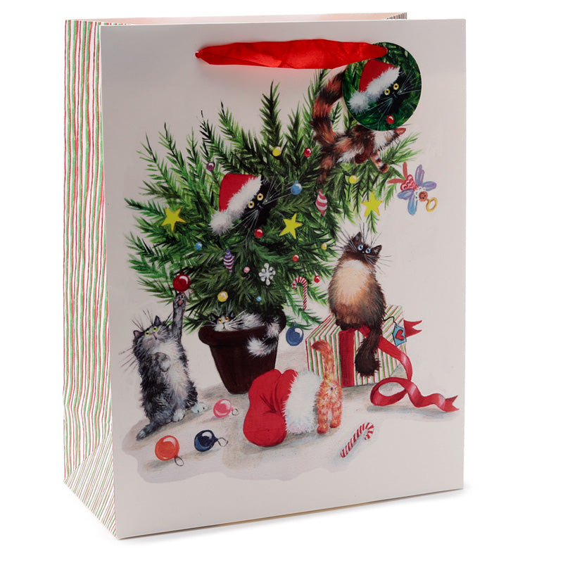 View Christmas Gift Bag Large Kim Haskins Cats information