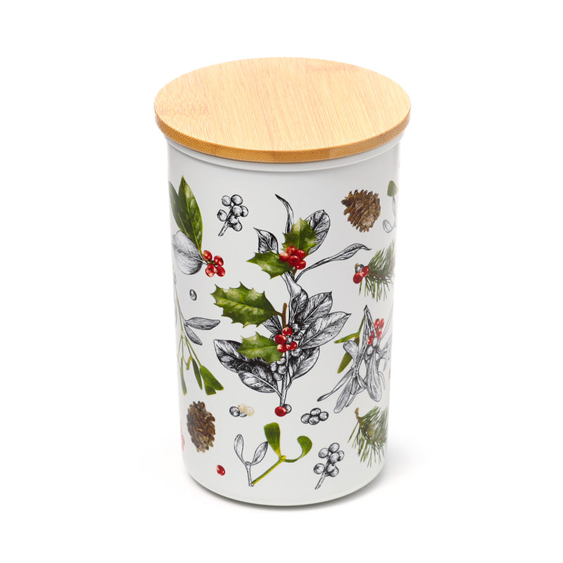 View Recycled RPET Large Storage Jar Christmas Winter Botanicals information