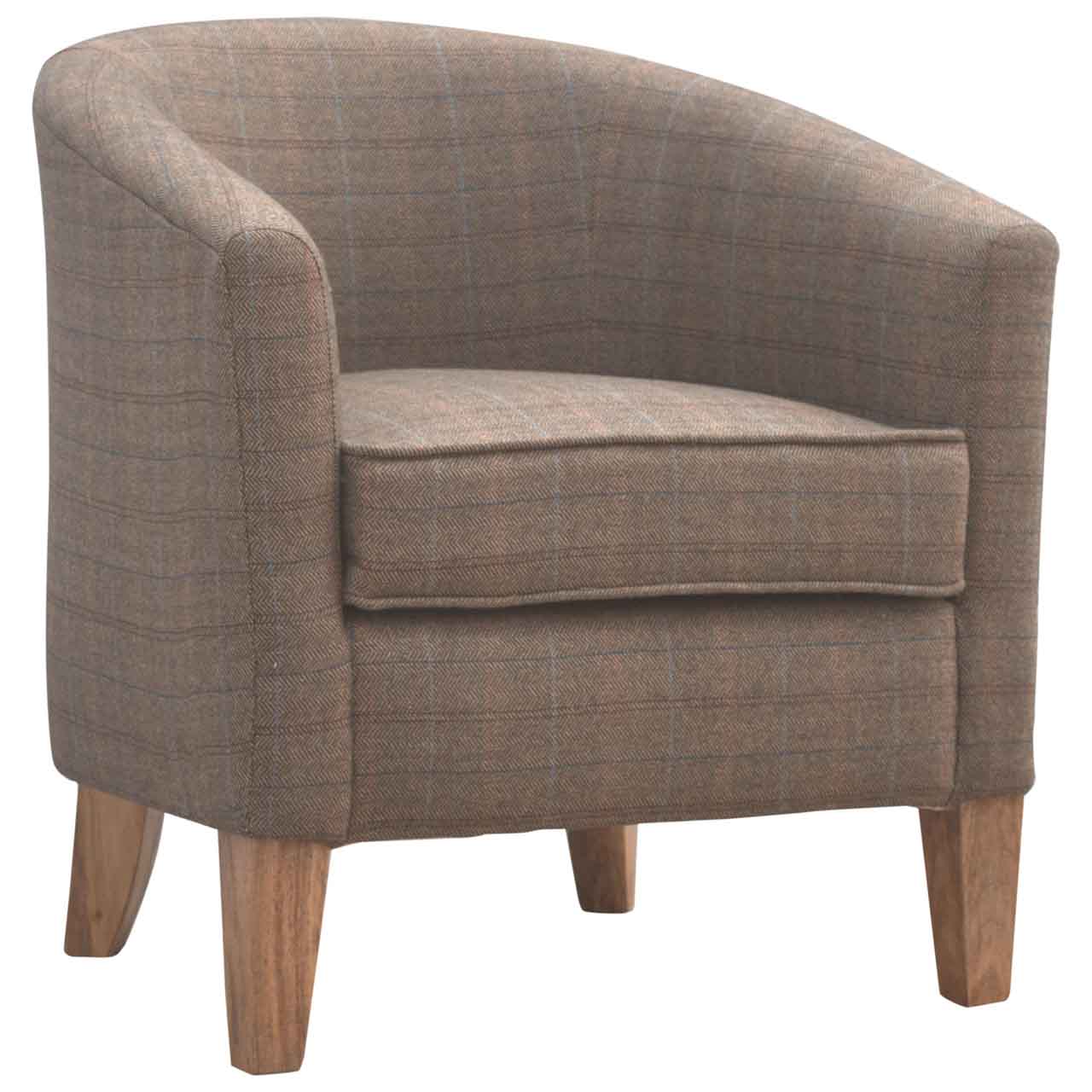 View Upholstered Tweed Tub Chair information
