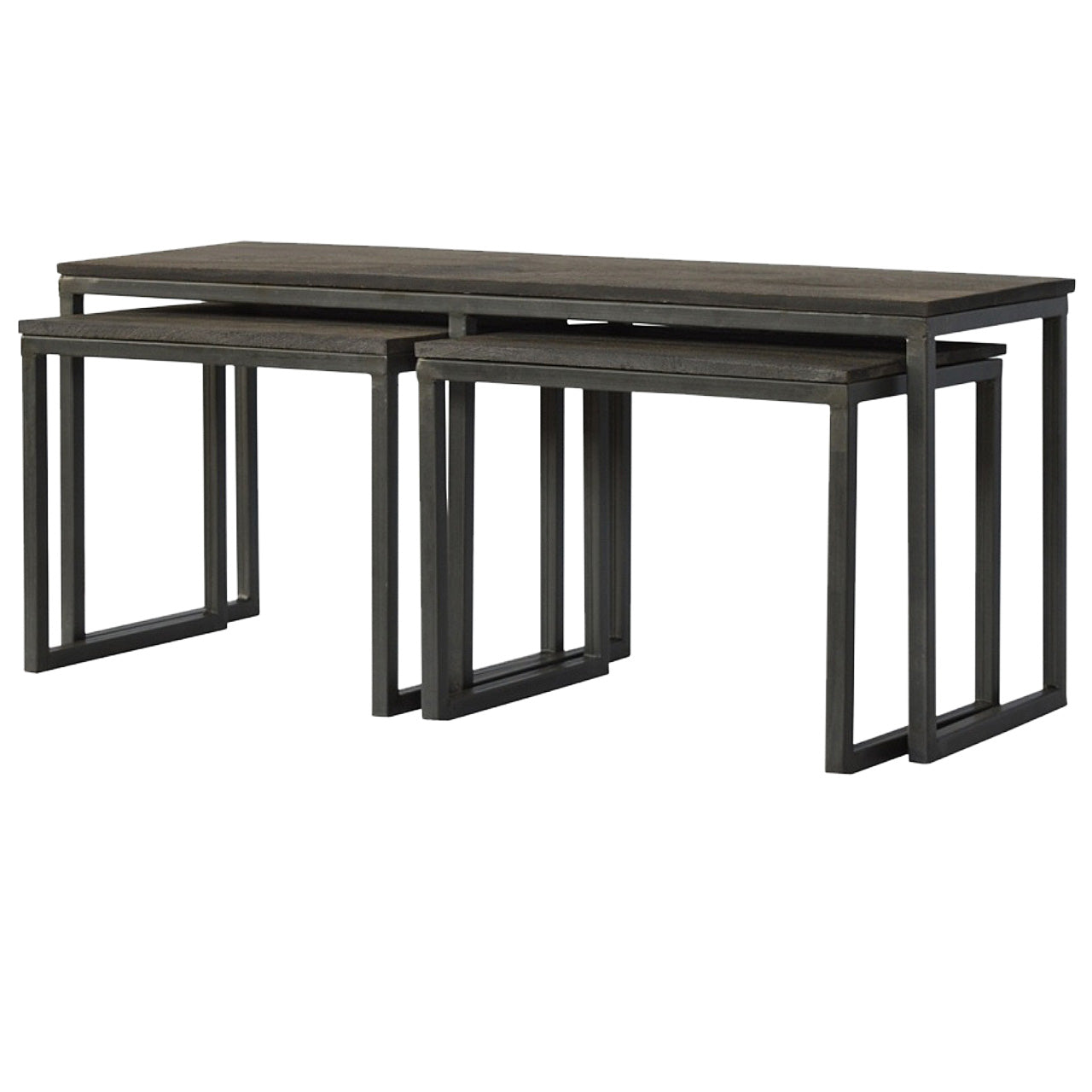 View Set of 3 Iron Base Tables information