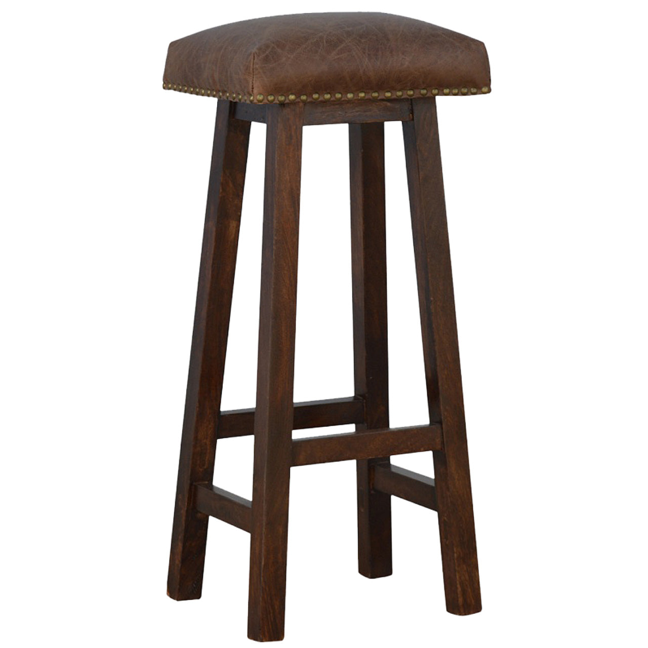 View Buffalo Brass Leather Bar Stool information