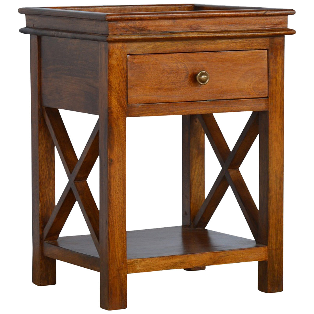 View Solid Wood CrissCross End Table information
