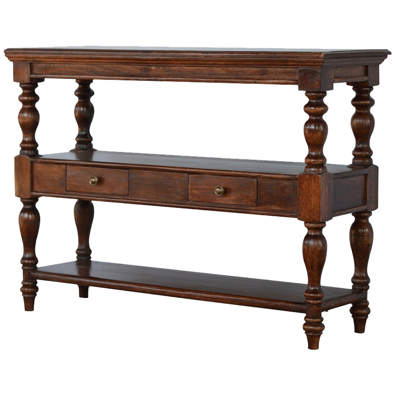 View Solid Wood Turned Leg Console Table information