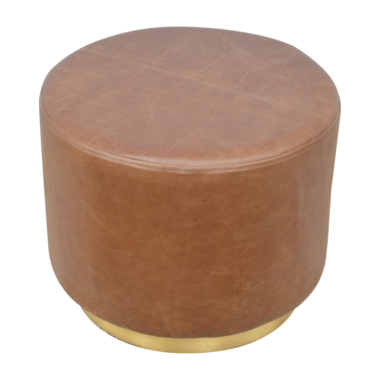 View Buffalo Footstool with Gold Base information