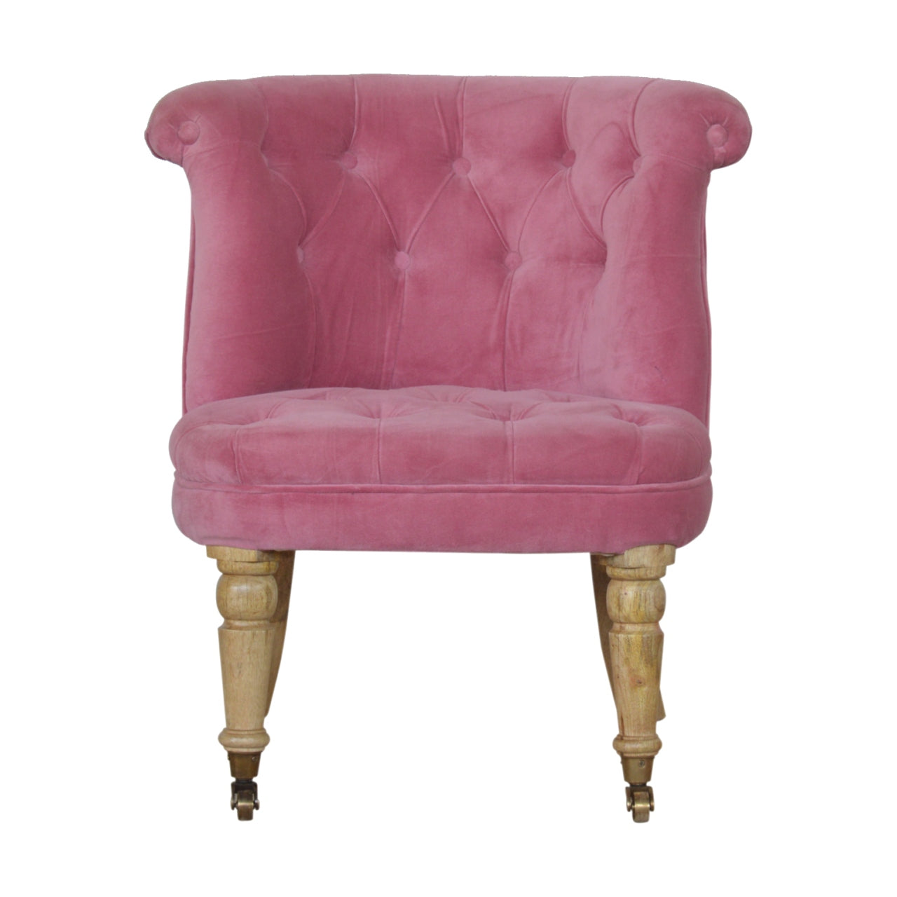 View Pink Velvet Accent Chair information