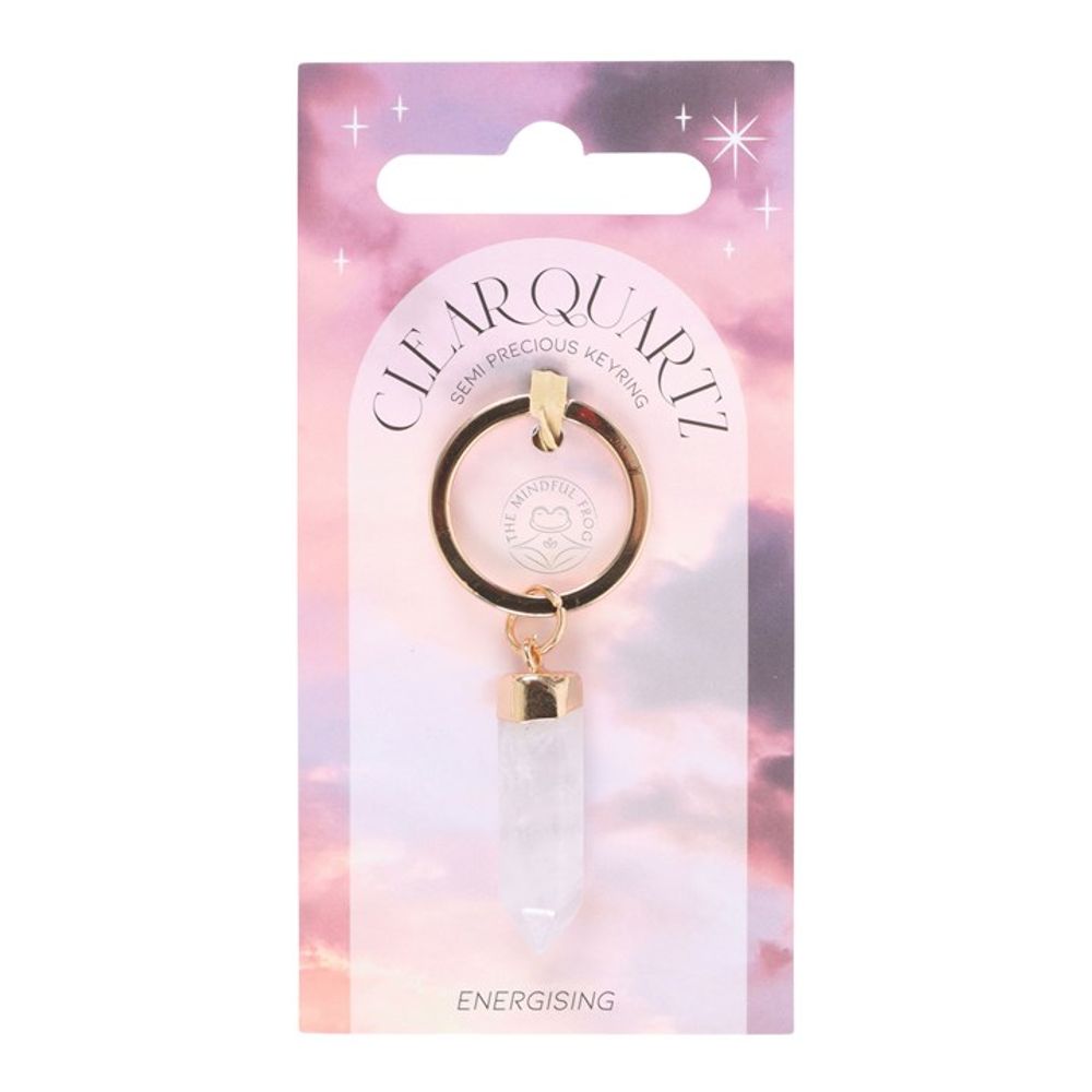 View Clear Quartz Semi Precious Crystal Keyring information