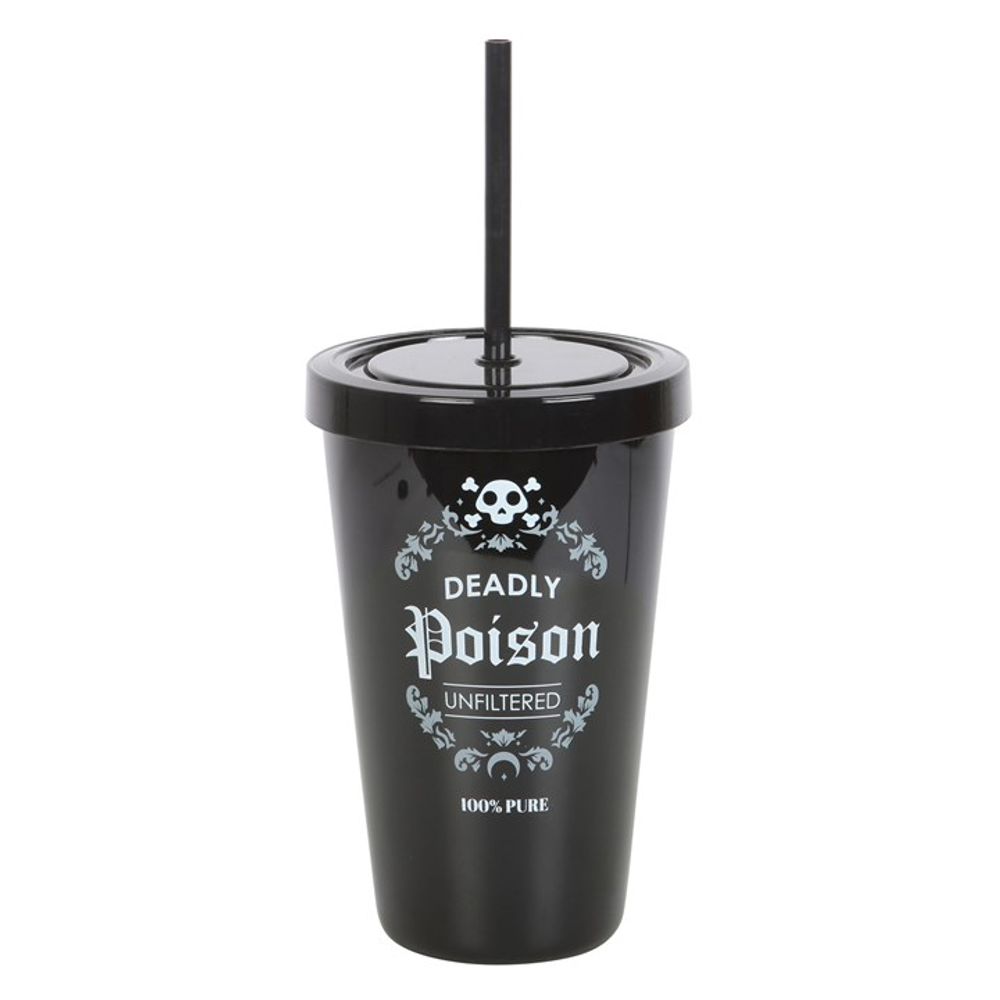 View Deadly Poison Plastic Tumbler with Straw information