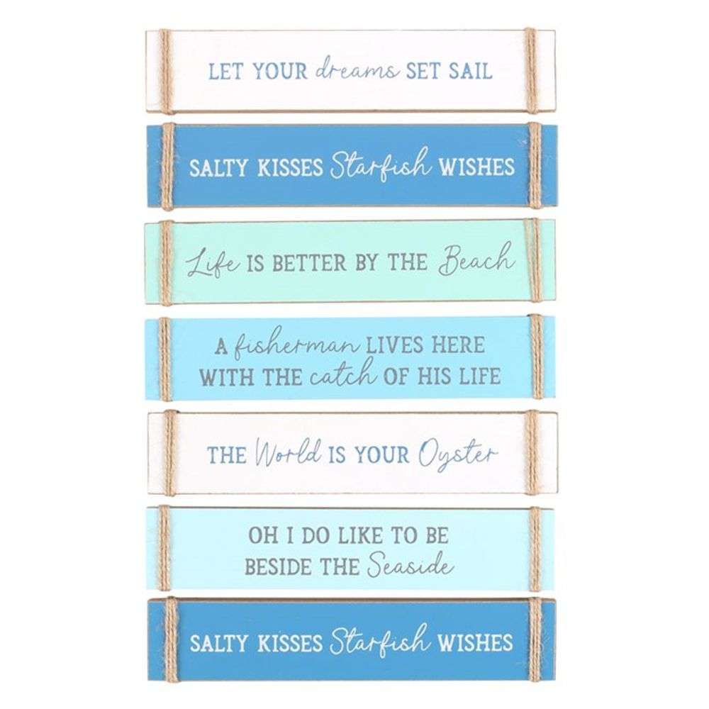 View Pack of 6 Nautical Block Signs information