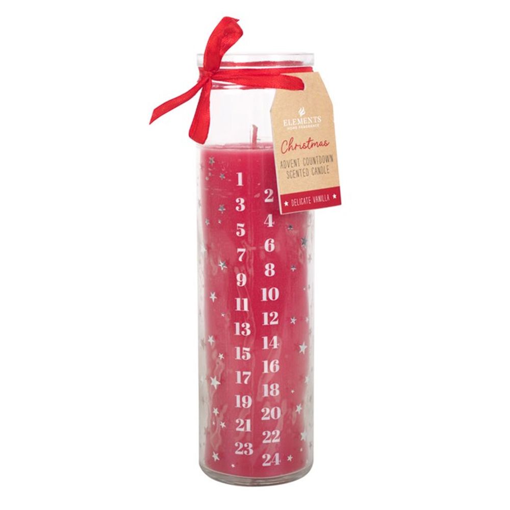 View Red Vanilla Advent Tube Candle information