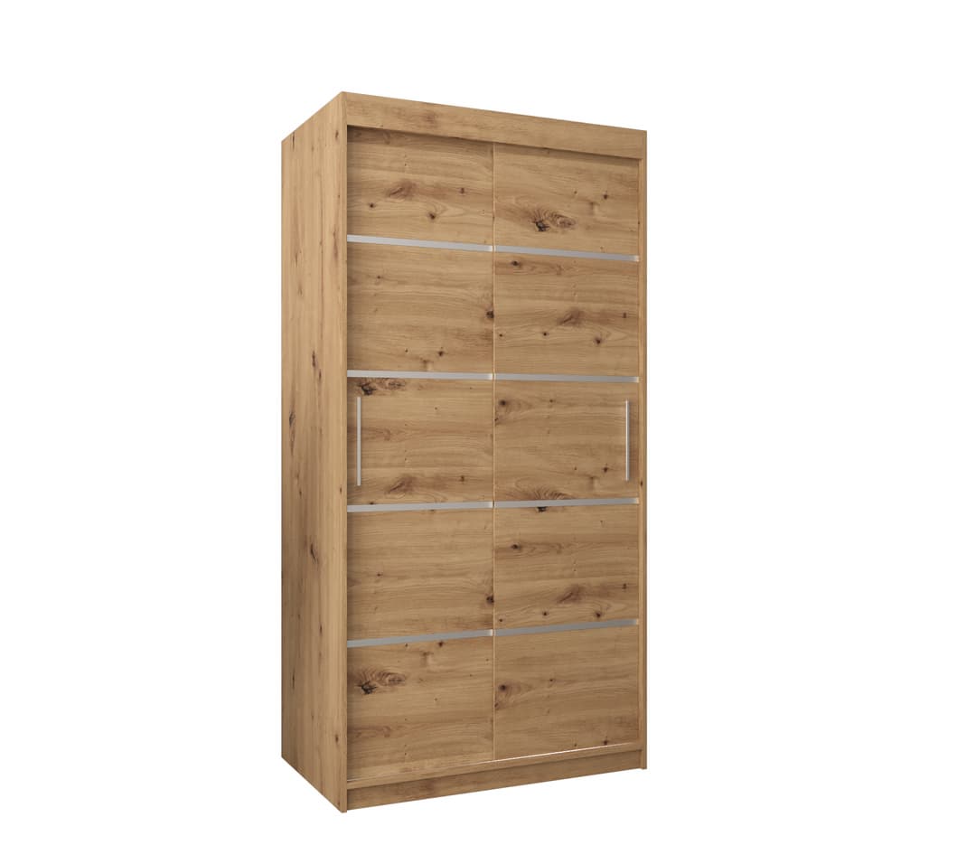 View Verona 01 Sliding Door Wardrobe 100cm Oak Artisan 100cm information