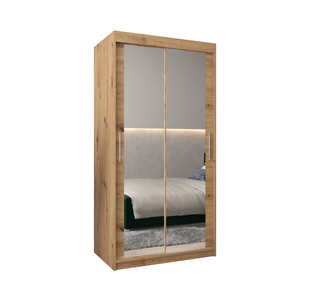 View Tokyo III Sliding Door Wardrobe 100cm Oak Artisan 100cm information