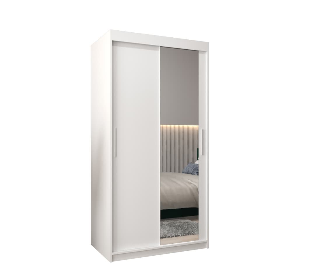 View Tokyo II Sliding Door Wardrobe 100cm White 100cm information