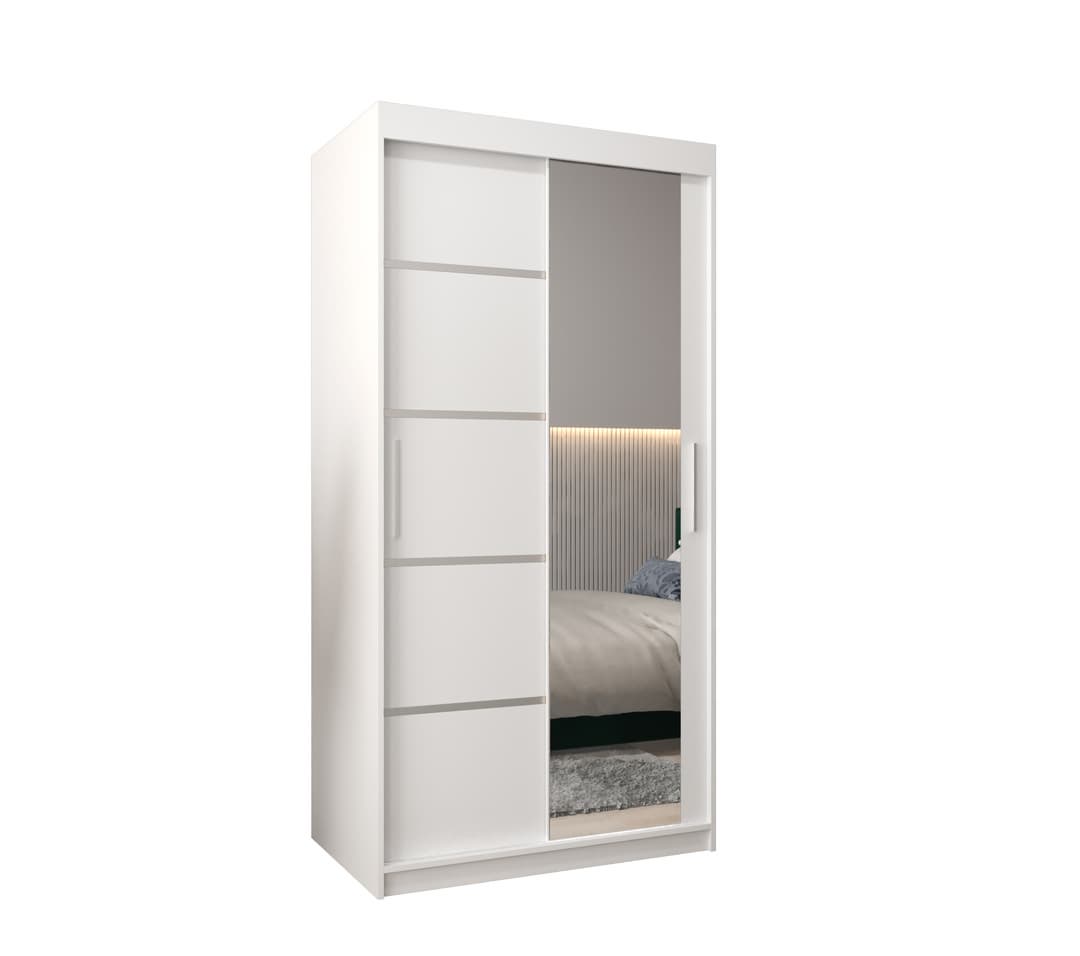 View Verona 02 Sliding Door Wardrobe 100cm White 100cm information