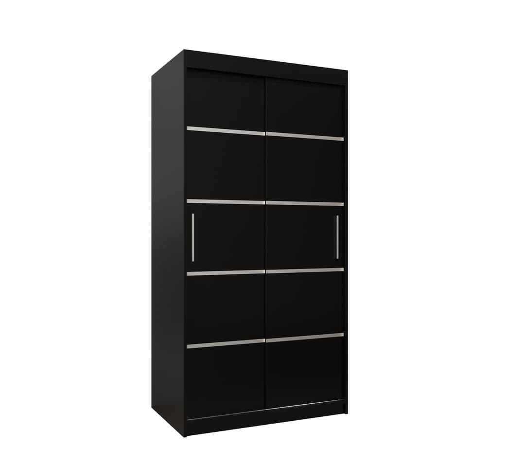 View Verona 01 Sliding Door Wardrobe 100cm Black 100cm information