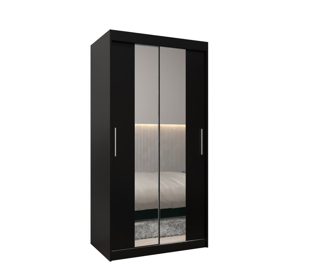 View Tokyo I Sliding Door Wardrobe 100cm Black 100cm information