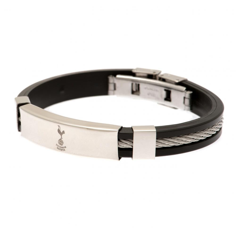 View Tottenham Hotspur FC Silver Inlay Silicone Bracelet information