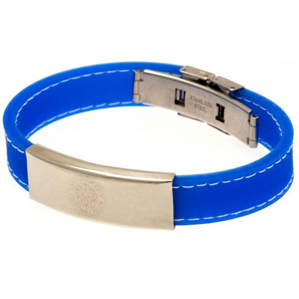 View Leicester City FC Stitched Silicone Bracelet BL information