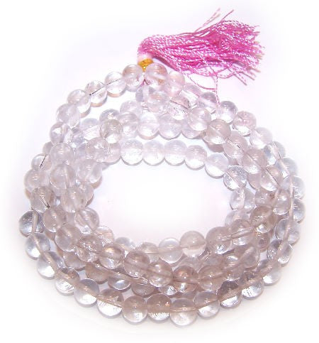 View 108 Bead Mala Rock Crystal information