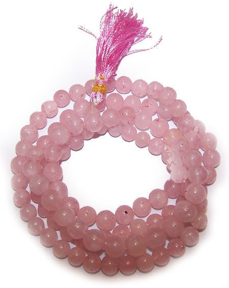 View 108 Bead Mala Rose Quartz information