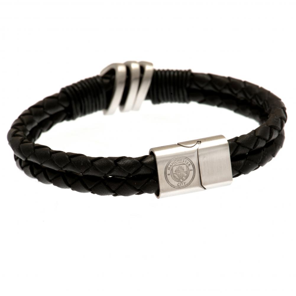 View Manchester City FC Leather Bracelet information