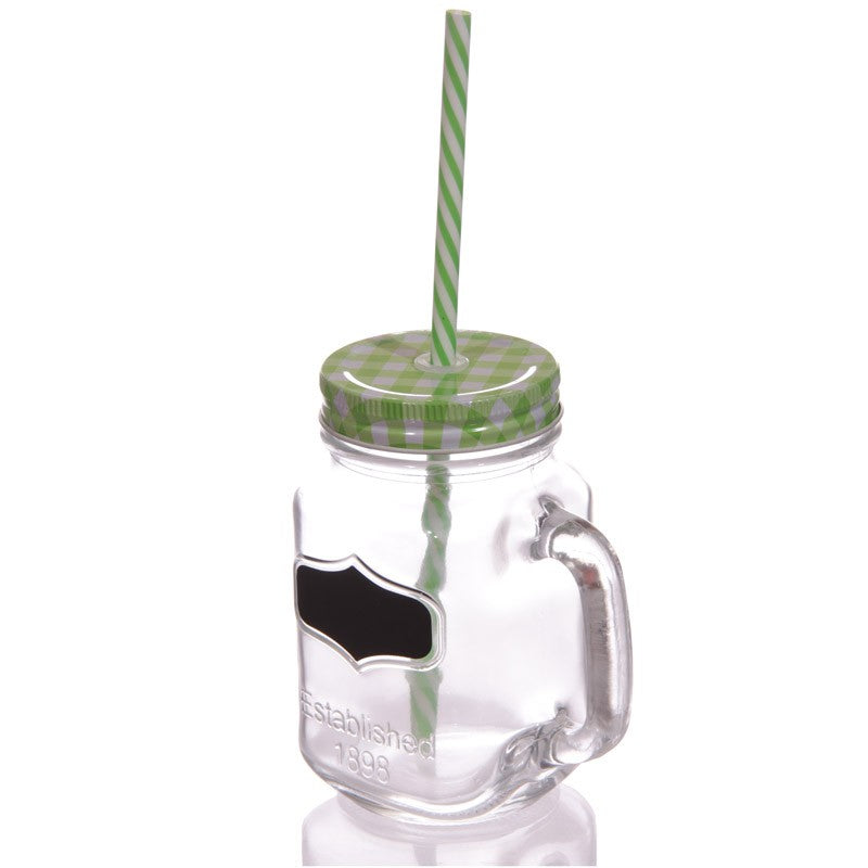 View Vintage Drinking Jar and Chalkboard Green information
