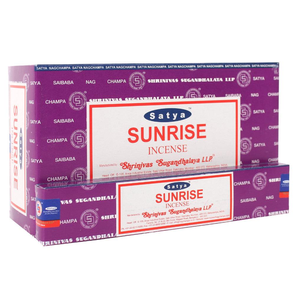 View 12 Packs of Sunrise Incense Sticks by Satya information
