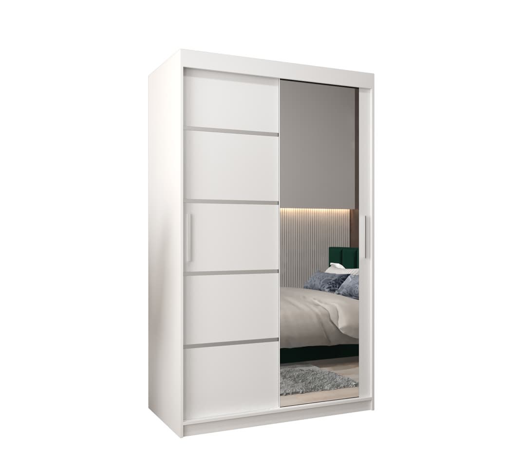 View Verona 02 Sliding Door Wardrobe 120cm White 120cm information