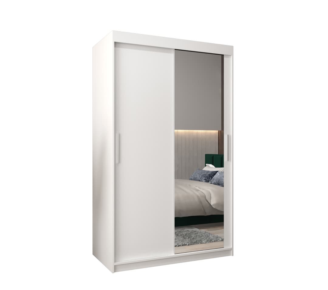 View Tokyo II Sliding Door Wardrobe 120cm White 120cm information